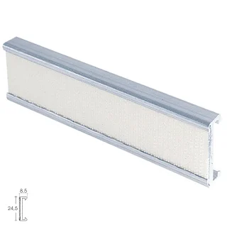 Perfil Estor Velcro P-909  3,0mt Plata