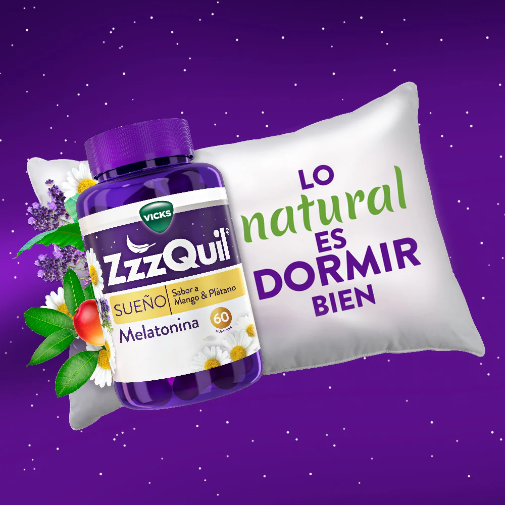 ZzzQuil Sueño Melatonina Mango y Plátano 2x60 Gummies - Imagen 9