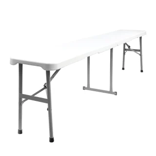 Banco Plegable Multifuncional, Portatil, Resistente,Multiusos 183x28x44 cm. Color Blanco