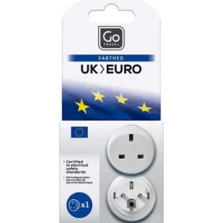 Adaptador Go Travel de Reino Unido a Europa