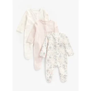 Pijamas rosas para niña (paquete de 3)