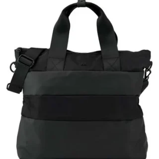 Mochila y bolso cambiador Bababing 100% reciclado sostenible, color negro