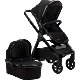 Bababing Raffi Pushchair 3 in 1 Travel System Including Footmuff Glass Black