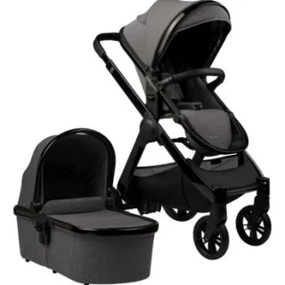 Cochecito Bababing Raffi 3 en 1 Sistema de viaje con saco de dormir gris antracita