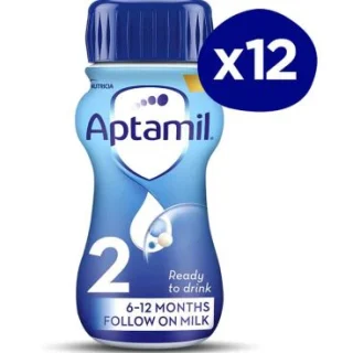 Leche de fórmula para bebés Aptamil Follow On (paquete múltiple, 12 unidades de 200 ml)