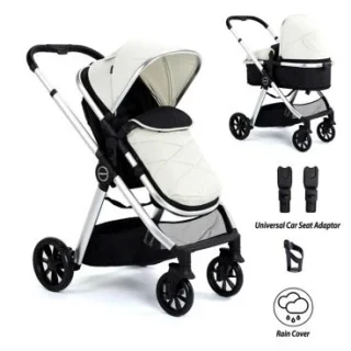 Asiento de coche Babymore Mimi Travel System Coco i-size - Plateado