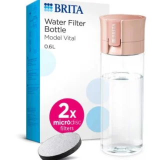 Botella con filtro de agua BRITA Vital Apricot de 600 ml con 2 filtros de microdisco