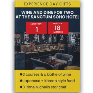 Supertienda de actividades: vino y cena para dos en el Sanctum Soho Hotel