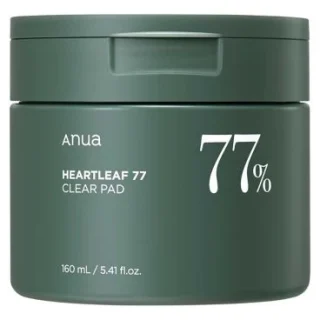 Almohadillas tónicas transparentes Anua Heartleaf 77 de 160 ml