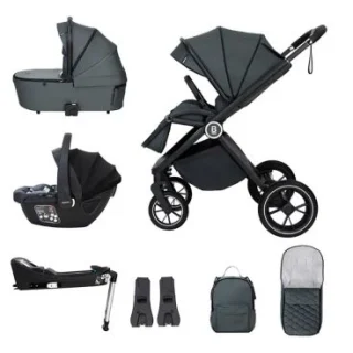 Babymore Kai Travel System Coco with Base - Forest Grey
