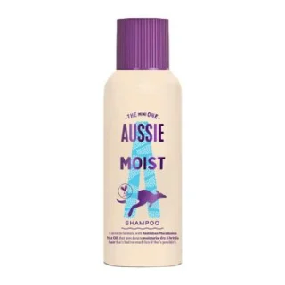 Champú hidratante Aussie Miracle Moist de 100 ml: fórmula hidratante para revitalizar el cabello seco.