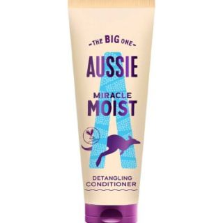 Acondicionador desenredante Aussie Miracle Moist de 275 ml: fórmula hidratante para revitalizar el cabello seco.