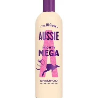 Champú Aussie Mighty Mega de 400 ml: champú limpiador suave para un cabello suave y brillante con infusión de fresa blanca australiana.