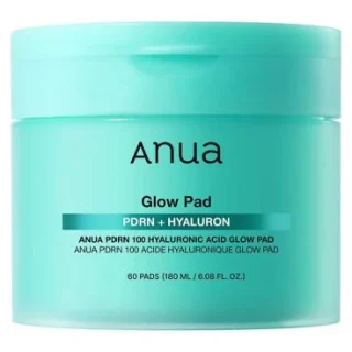 Almohadillas iluminadoras de ácido hialurónico Anua PDRN 100 de 180 ml