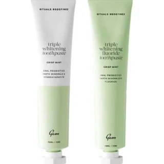 Paquete de pasta dental triple blanqueadora GEM