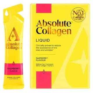 Suplemento líquido de colágeno marino Absolute Collagen sabor frambuesa (10 sobres de 10 ml)