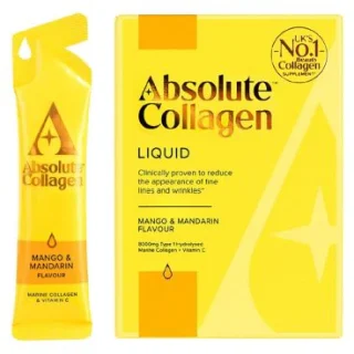 Suplemento líquido de colágeno marino Absolute Collagen con sabor a mango y mandarina (10 sobres de 10 ml)