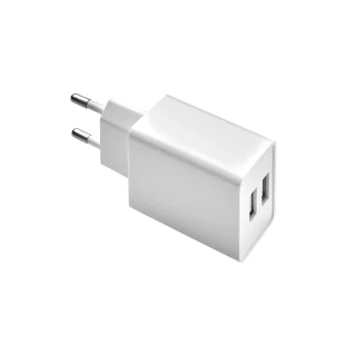 Cargador USB Dos Tomas 2.1 Amperios. 5 V. Adaptador Enchufe USB Cargador USB de Pared, Android, Iphone, Smartphones, Tablets.