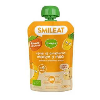 SMILEAT Pouch Leche de Almendras con Mango y Piña 100gr