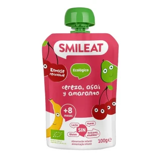 SMILEAT Pouch Leche de Almendras con Cereza, Açai y Amaranto 100gr