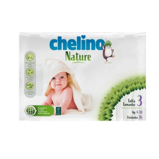 CHELINO Nature Pañales Talla 3 de 4 a 10 kilos 36 uds