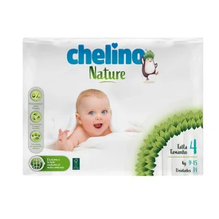 CHELINO Nature Pañales Talla 4 de 9 a 15 kilos 34 uds
