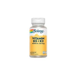 Solaray Vitamin D3 + K2 60 Cápsulas