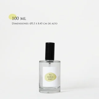 Home spray personalizado | 100 ml | Envase de cristal transparente + etiqueta logo/diseño