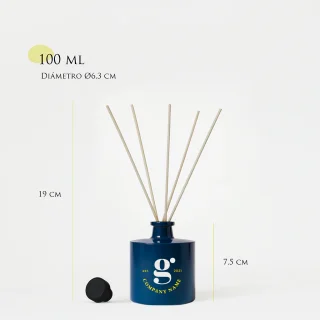 Mikado personalizado | 100 ml | Vaso de cristal tintado + impresión logo/diseño